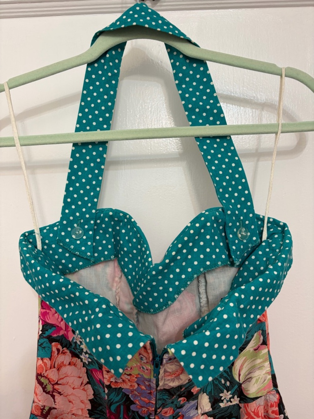 Vintage First Focus Floral Halter Dress - Picture 4 of 7